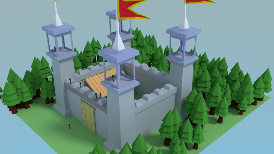Castle - Low Poly preview image 1